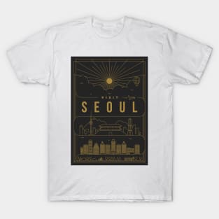 Seoul Minimal Lineal Poster T-Shirt